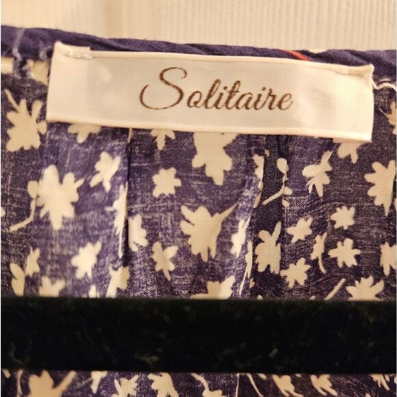 Boho peasant blouse hippie 3/4 sleeves relaxed oversized fit xl - Picture 2 of 5